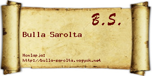 Bulla Sarolta névjegykártya
