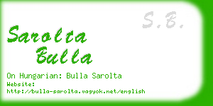 sarolta bulla business card